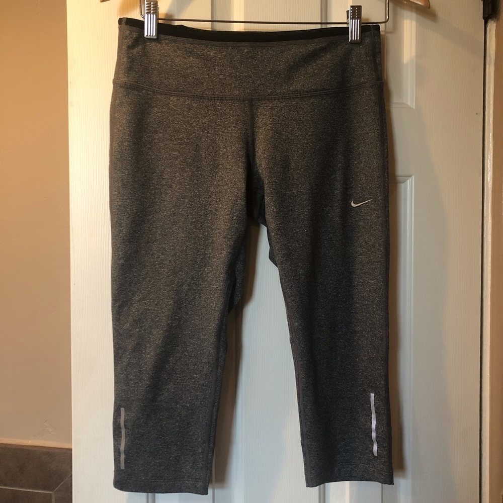 EUC Nike Crop Running Pants Grey Size M